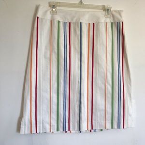 EUC multi color striped cotton summer skirt